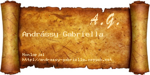 Andrássy Gabriella névjegykártya