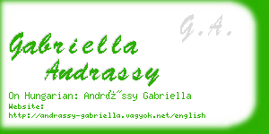 gabriella andrassy business card